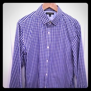 Blue button down dress shirt